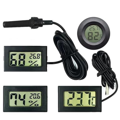 1pcs Digital Thermometer Used for Freezer Temperature -50-110℃ r Outdoor Waterproof Probe(Reptilie White) - color: Reptilie White