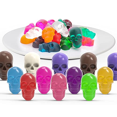 40 Cavity Mini Skull Pendant Epoxy Resin Mold Small Skull Jewelry Casting Molds Earrings Resin Molds Gummy Skull Silicone Mold for DIY Crafts Charms