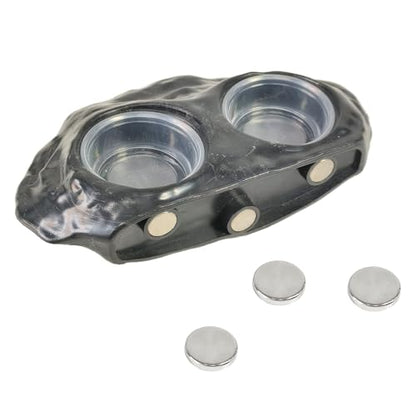 Tfwadmx Magnetic Reptile Feeder Ledge, Gecko Feeder Ledge with 4 Cups Reptile Feeding Bowl Terrarium Accessories for Geckos Lizards Chameleons Frog (Black) - color: Black