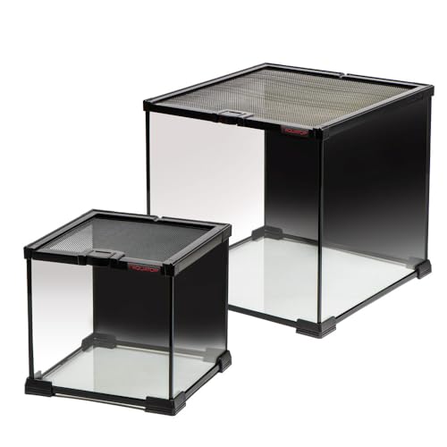 Aquatop 2.1 Gallon Cube Terrarium with Durable Mesh Top for Easy Access & Ventilation - Perfect for Reptiles & Plants, 7.87 x 7.87 x 7.87 Inches, RT-02 - size: 2.1 Gallon