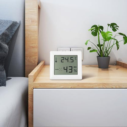 2 Pcs Digital Indoor Thermometer and Humidity Meter with Compact Abs Design for Accurate Temperature and Humidity Measurement, for Household and Daily Life Use