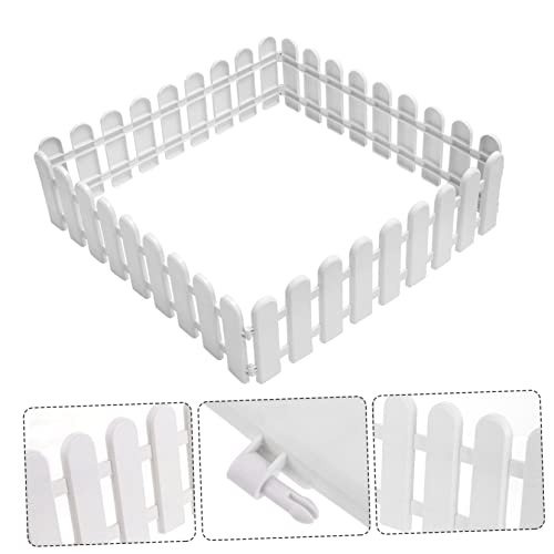 Balacoo 4pcs Tortoise Enclosure Outside pet Fence Reptile playpen Turtle Fence Barrier pet playpen Kennel Hamster playpen Exercise Pen Kennel Tent Indoor Flower Edge Plastic Rabbit White
