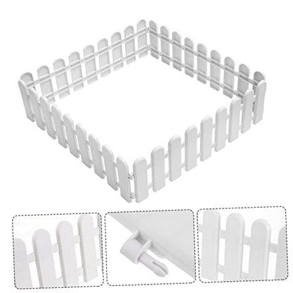 Balacoo 4pcs Tortoise Enclosure Outside pet Fence Reptile playpen Turtle Fence Barrier pet playpen Kennel Hamster playpen Exercise Pen Kennel Tent Indoor Flower Edge Plastic Rabbit White