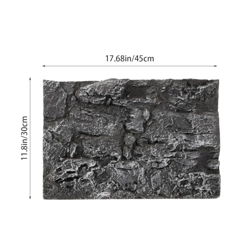 Zerodeko 3D Rock Aquarium Background Board 17.71X11.81X1.96In Reptile Tank Decorative Backdrop for Turtle Lizard Gecko Chameleon Fish Tank