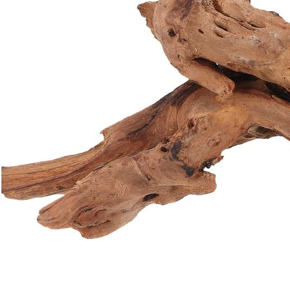 POPETPOP Natural Dead Wood Aquarium Decor Fish Tank Dead Wood Craft with Stable Wide Base 9.84 X 5.90 X 4.72 in Driftwood Ornament for Aquarium Reptile Tank Home and Study