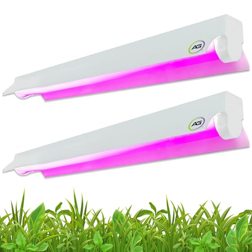 Active Grow Integrated Strip T5 2FT LED Grow Light - T5 Grow Lights for Indoor Plants, Flowers, Fruit, Tropical Plants & Germination - 10W - Red Bloom Spectrum - Linkable - 120-277V - 2-Pack - color: Red Bloom Spectrum, size: 2 Foot