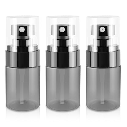 3Pack Small Spray Bottles, 1oz Black Plastic Fine Mist Mini Mister Bottles for Hair, Cleaning, Salons, Planting, Skin Care - color: Black-3, size: 1OZ