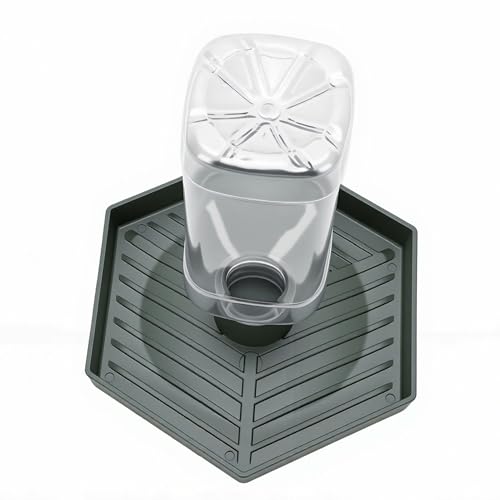 Rengue Reptile Water Feeder, Automatic Water Dispenser Food and Bowl Feeding Accessories for Bearded Dragons Lizards Geckos Crawler Breeding Tools, Reptile Hatching Supplies (Dark Green) - color: Dark Green