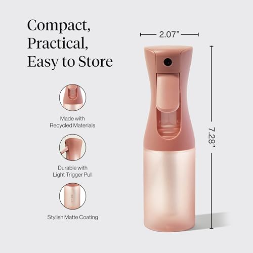 Kitsch Continuous Spray Bottle for Hair – Fine Mist Water Mister & Water Spray Bottle – Recycled Hair Spray Bottle – Spray Bottles for Cleaning, Styling, Plants & More – Terracotta, 150ml - color: Terracotta