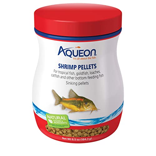 Aqueon Shrimp Pellets Sinking Food for Tropical Fish, Goldfish, Loaches, Catfish and Other Bottom Feeding Fish, 6.5 Ounces - size: 6.5 Ounce (Pack of 1)