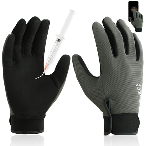 TAILI Level 2 Needlestick, Level 5 Puncture Resistant Work Gloves, Feather-Light Comfort, Grip Enhanced Cut Resistant Gloves for Gardening, Carving, Fishing, Breathable and Touchscreen Compatible, XL - size: X-Large, style: 1 Pair