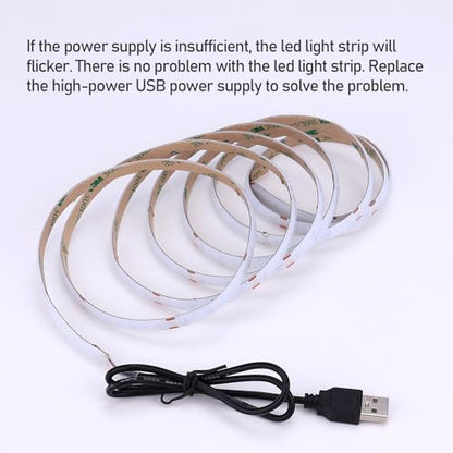 DC 5V USB COB Blue LED Strip Light Dimmable IP65 Waterproof USB Powered 6.6ft/2M 640LEDs with Dimmer High Brightness Flexible LED Tape Lights - color: Blue