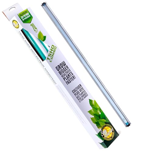 SunBlaster SL0900304 54 Watt 6400K 4' 120V Hydroponic Grow Light Lamp Ballast Fixture with NanoTech T5HO Reflector for Indoor Home Gardens and Plants - size: 4'
