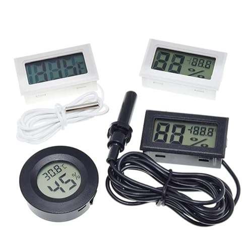 1pcs Digital Thermometer Used for Freezer Temperature -50-110℃ r Outdoor Waterproof Probe(Reptilie White) - color: Reptilie White
