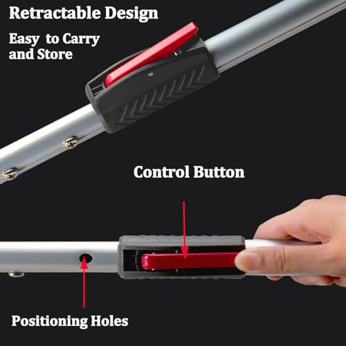 55''-87'' Telescopic Snake Grabber Tongs, Professional Reptile Handling Tool with Wide Jaw for Safe Catching & Relocation of Dangerous Snakes,Perfect for Wildlife Experts & Pet Owners