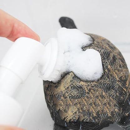 Tortoise Shell Cleaner - Turtle Reptile Safe Cleaning Spray, 120ml Soft Bristle Brush Head, Easy Polishing, Aquarium Care | Compact Travel Friendly Bottle, Home Terrarium Accessory Complete Kit