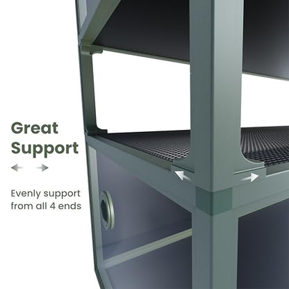 Phailozoo 85 Gallon Reptile Terrarium with 10" Reptile Tank Stackers, Front Opening Snake Tank for Easy Feeding, Reptile Tank with Leakproof Bottom & Top Screen Ventilation 48''x24''x18''