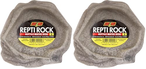 Zoo Med Reptile Rock Water Dish, Small (Pack of 2) - size: Small (Pack of 2)