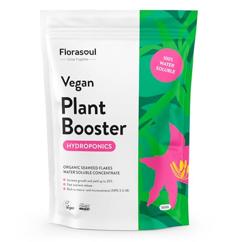 Florasoul® Organic Seaweed Fertilizer Powder - Odorless Hydroponic Nutrients (1.1lbs for 100Gal) Solution Super Concentrated Water-Soluble Plant Food for All Hydro Systems - color: Hydro