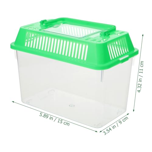 balacoo Turtle Tank Mini Fish Tank- Plastic Handheld Fish Tank for Turtle and Pet Fish, with Lid for Home and Store Office Desk Reptile Carrier