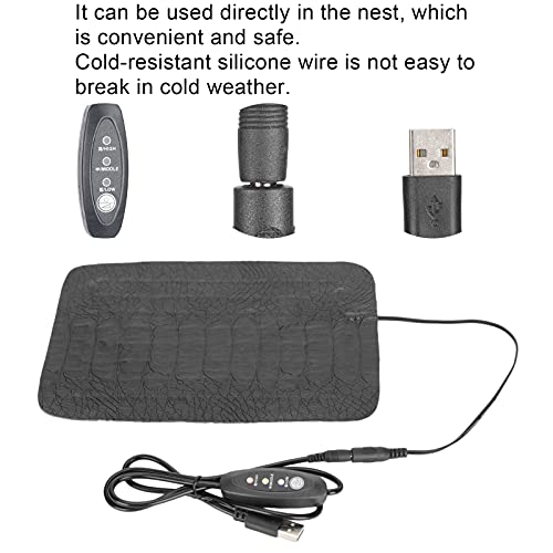 Zopsc Reptile Heating Pad, AntiScratch Heat Mat with Thermostat, Under Tank Heater for Reptiles Tortoise Lizard, 5W Small Tank Heating Pad (Small Size) - size: Small Size