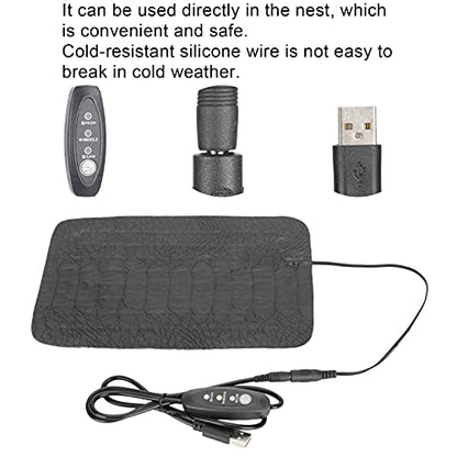 Asixxsix Reptile Heat Mat with Temperature Control for Amphibians, 3 Level Adjustable Heating Pad for Lizards Snakes Turtles (S 23 Inch) - size: S 23 Inch