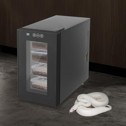 Reptile Egg Incubator, 23L Digital Hatching Cabinet 50 to 104F Heating and Cooling Thermostat Adjustable Removable Shelves Quiet 32dB Operation with LED Light and Glass Viewing Window, for Gecko Eggs