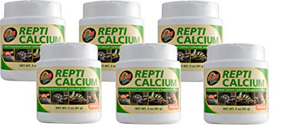 Zoo Med 6 Pack of Calcium with Vitamin D3 Reptile Supplement, 3 Ounces Each