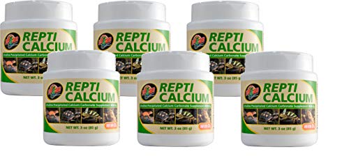 Zoo Med 6 Pack of Calcium with Vitamin D3 Reptile Supplement, 3 Ounces Each