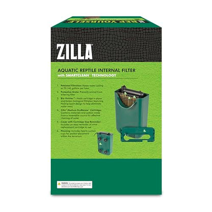 Zilla Aquatic Reptile Internal Filter with SmartClean Technology, for Turtles and Aquatic Reptiles, Medium