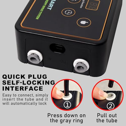 Rainforest Tank Timer Misting System with 360° Adjustable Nozzles, Quiet Touch Control, DC 5V, UK Plug - Smart Timing, Automatic Mist, Ideal for Reptile Humidity Control