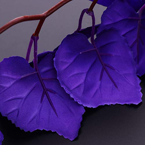 balacoo Reptile Plants Hanging Terrarium Plant with Suction Cup for Bearded Dragons Lizards Geckos Snake Pets and Hermit Crab Fish Tank Habitat Decorations (Purple)