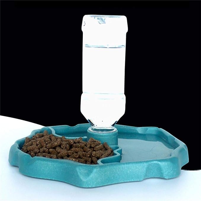 Terrarium Bowls Reptile Water Dish Tortoise Water Bowl Reptile Feeding Dish Refilling Reptile Turtle Food Water Automatic Feeders Waterer Dispenser Bottle Feeding Dish for Lizard Chameleon
