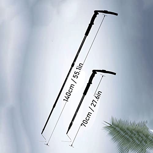 Diydeg Professional Stainless Steel Retractable Snake Hook, Sturdy, Lightweight, Ergonomic Grip, 3 Section Retractable, with Distance for Catching Controlling Snakes