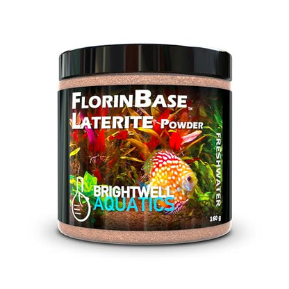 Brightwell Aquatics FlorinBase Laterite Powder – Iron-Rich Clay Substrate for Planted Aquariums – Enhances Root Growth, Plant Health – pH Neutral, 160g - size: 160 grams
