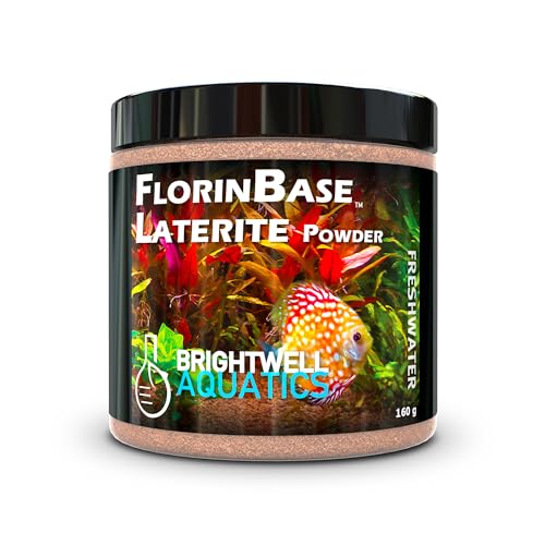 Brightwell Aquatics FlorinBase Laterite Powder – Iron-Rich Clay Substrate for Planted Aquariums – Enhances Root Growth, Plant Health – pH Neutral, 160g - size: 160 grams