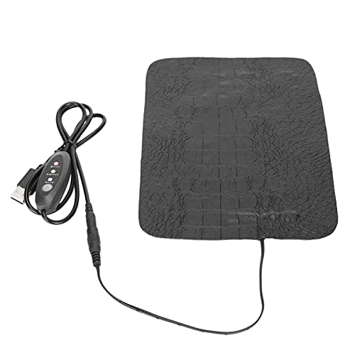 Aramox 108W Reptile Heat Mat PU Leather Reptile Heating Pad 3 Level Temperature Adjust 40cm USB Under Tank Heater for Lizards Snakes Turtles Small Pets (Small 12 Inch) - size: Small 12 Inch