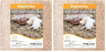 2 Quarts Organic Fiber Substrate for Pet Snail, Ideal Snail Terrarium Accessories for Retains Moisture (Pack of 2) - size: 2QT (Pack of 2)