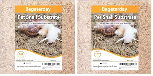 2 Quarts Organic Fiber Substrate for Pet Snail, Ideal Snail Terrarium Accessories for Retains Moisture (Pack of 2) - size: 2QT (Pack of 2)