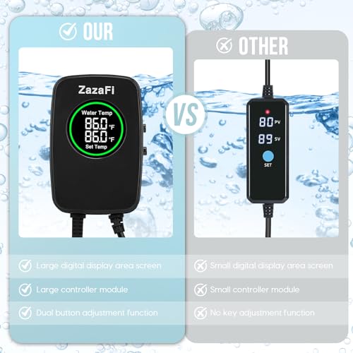 Aquarium Heater 100W, Fish Tank Heater with High-Temperature Protection and Turtle Tank Heater with Automatic Power-Off When Leaving Seawater or Freshwater. - size: 100W