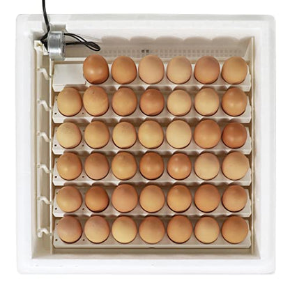 Farm Innovators 4250 Heated Digital Circulated Air Incubator with Automatic Egg Turner and 6 Pack of Small Egg Tray Rail with 20 Egg Capacit