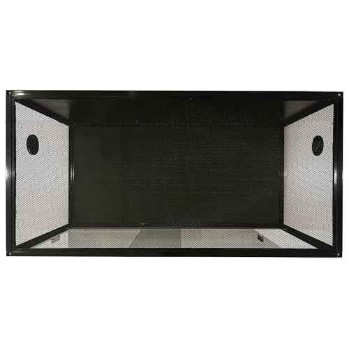 GarveeLife 120 gal Bearded Dragon Tank 4 x2 x2 ft Reptile Terrarium Enclosure with Sliding Glass Doors, Snake Enclosure Heavy Duty Top Screen Ventilation, Easy to Assemble Black - color: Black