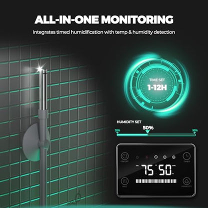 MARS HYDRO Plant Humidifier 15L,with Adjustable Humidity,Timer Function,Ultrasonic Precise and Silent Operation,No-Leak Seal for Grow Tent,Indoor Planting,Greenhouse,Bedroom - size: 15L