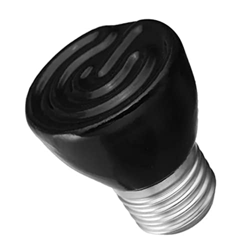 Tyenaza Ceramic Heat Emitter Bulb, Professional Infrared Reptile Heat Lamp, for Turtle Snake Chicken 110‑120V 100W(4.5x5.5x5.5cm)