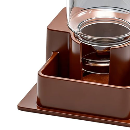 Gecko Hydration System - Reptile Automatic Dish Chameleon Water Dripper Tortoise Feeder for Feeding Drinking Tortoise Lizard Snake Gecko Frog Hermit Crab, Compact 30ml Nano Hydration Station 100g Abs - color: Brown