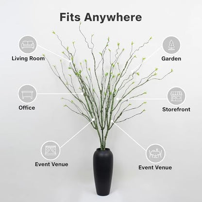 3pcs 49 inch Artificial Evergreen Vine Branches for Decoration Wall Tree Artificial Hanging Leaf Plant Indoor and Outdoor Decorative Fake Plants (Dark Green)