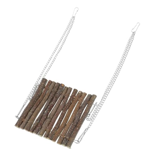 FOMIYES Wooden Crab Climbing Toy Natural Reptile Hammock for Bearded Dragons Lizards Snakes Basking Swing for Reptile Pets Easy to Clean