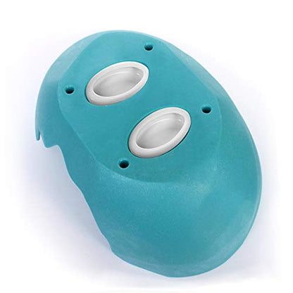 Reptile Hideouts Box with 2 Ceramic Sinks to Increase Humidity Terrarium Reptile Hide Habitat Humidify Cave for Turtle Lizard Tortoise Amphibians Snake, 9.8x5.9x5.9 - color: Blue