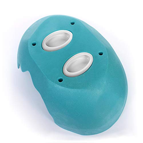 Reptile Hideouts Box with 2 Ceramic Sinks to Increase Humidity Terrarium Reptile Hide Habitat Humidify Cave for Turtle Lizard Tortoise Amphibians Snake, 9.8x5.9x5.9 - color: Blue