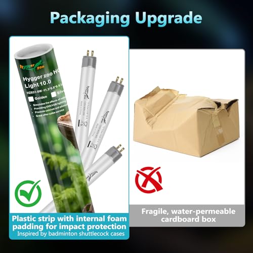 3-Pack UVB Reptile Light 10.0 Bulb 39W T5 Fluorescent Desert Lamp UVA for Bearded Dragon Tortoise Reptile & Amphibian - size: 39W-3PCS